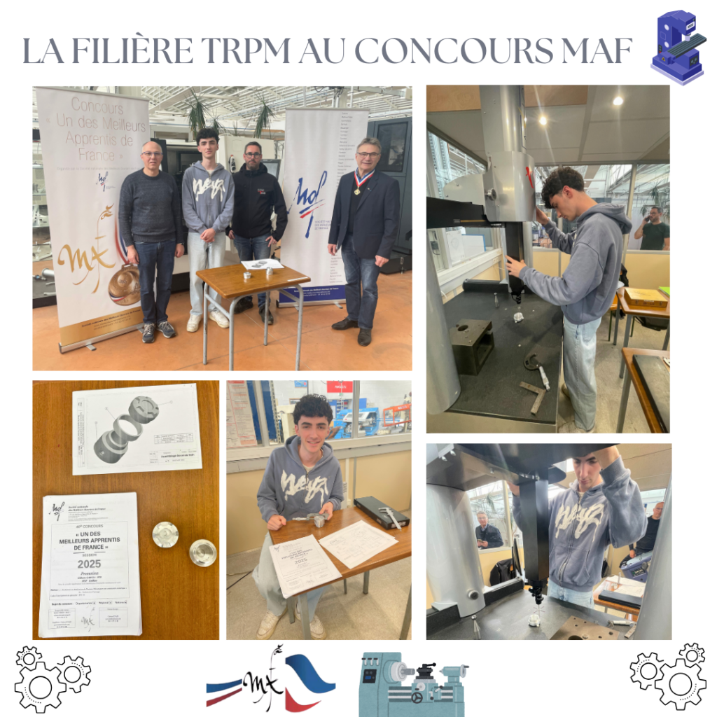 Elève de TRPM Médaillé au concours du Meilleur Apprenti de France